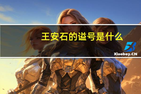 王安石的谥号是什么