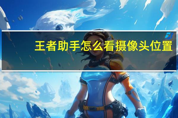 王者助手怎么看摄像头位置