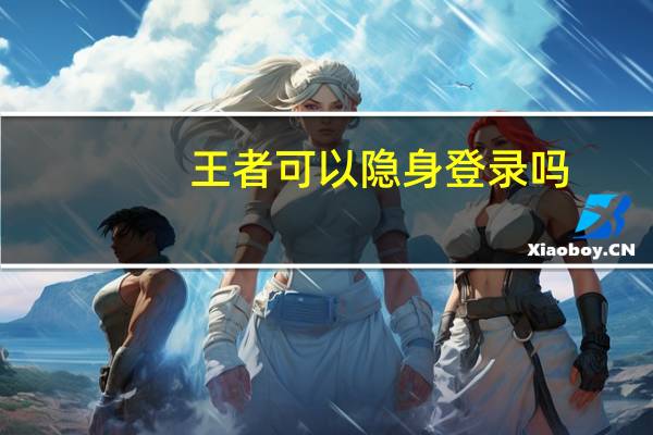 王者可以隐身登录吗