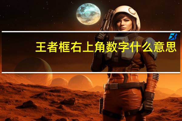 王者框右上角数字什么意思