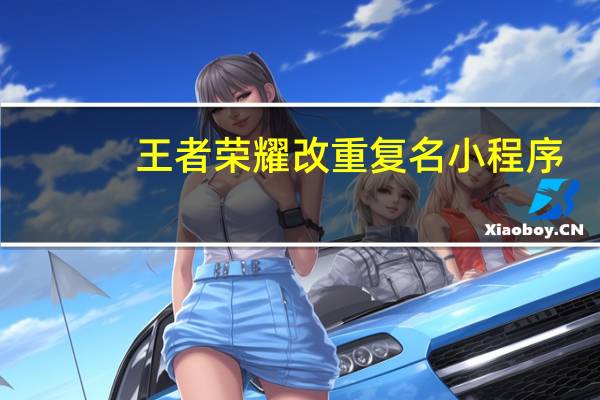 王者荣耀改重复名小程序