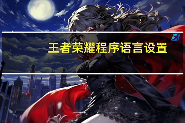王者荣耀程序语言设置