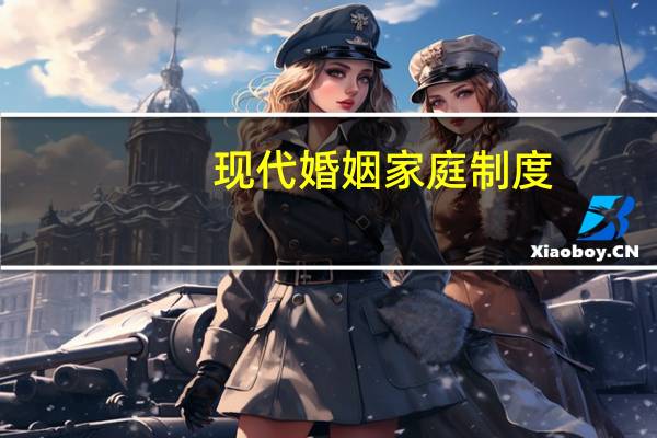 现代婚姻家庭制度