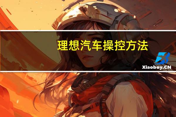 理想汽车操控方法