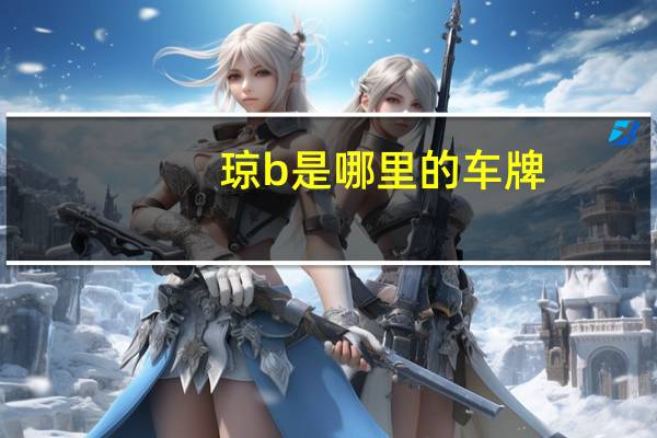 琼b是哪里的车牌