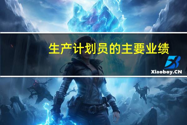 生产计划员的主要业绩