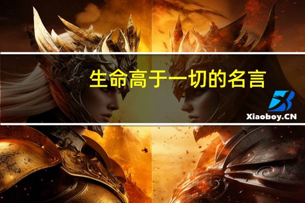生命高于一切的名言