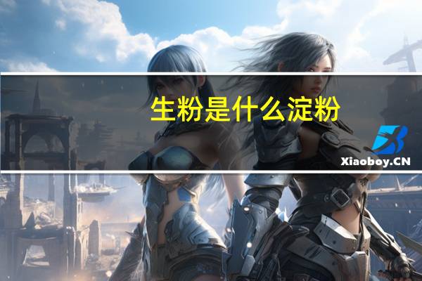 生粉是什么淀粉