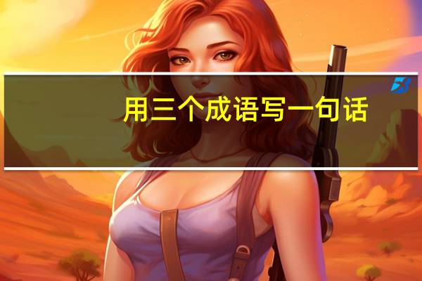 用三个成语写一句话