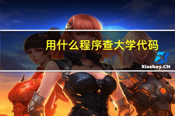 用什么程序查大学代码