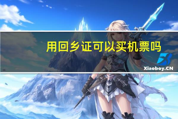 用回乡证可以买机票吗