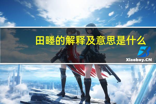 田畻的解释及意思是什么