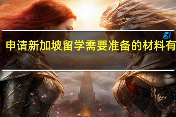 申请新加坡留学需要准备的材料有哪些