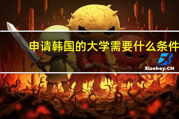 申请韩国的大学需要什么条件