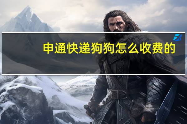 申通快递狗狗怎么收费的