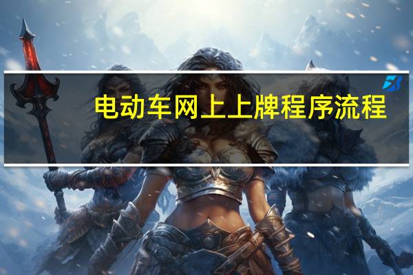 电动车网上上牌程序流程