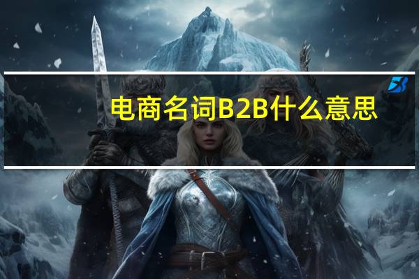 电商名词B2B什么意思