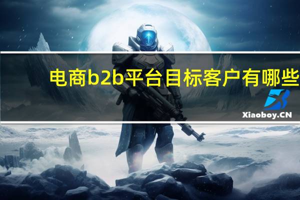 电商b2b平台目标客户有哪些
