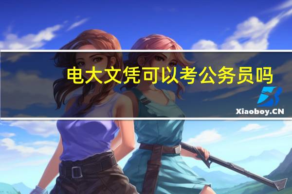 电大文凭可以考公务员吗 企业认可吗
