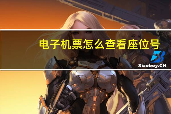 电子机票怎么查看座位号