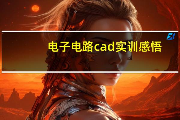 电子电路cad实训感悟
