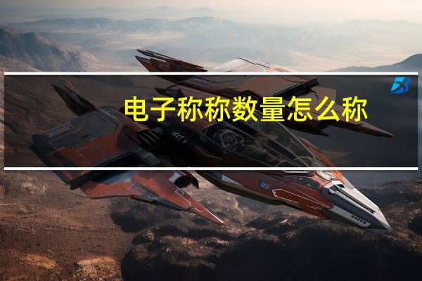 电子称称数量怎么称