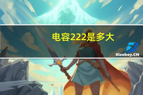 电容222是多大