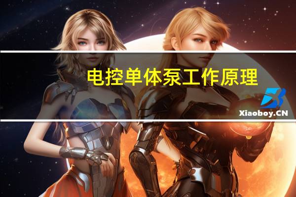 电控单体泵工作原理