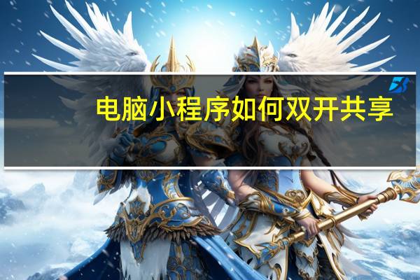 电脑小程序如何双开共享