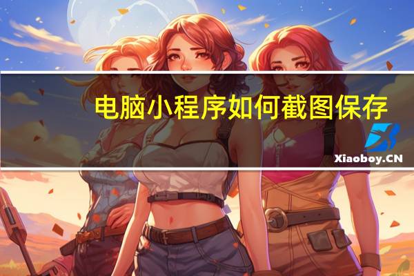 电脑小程序如何截图保存