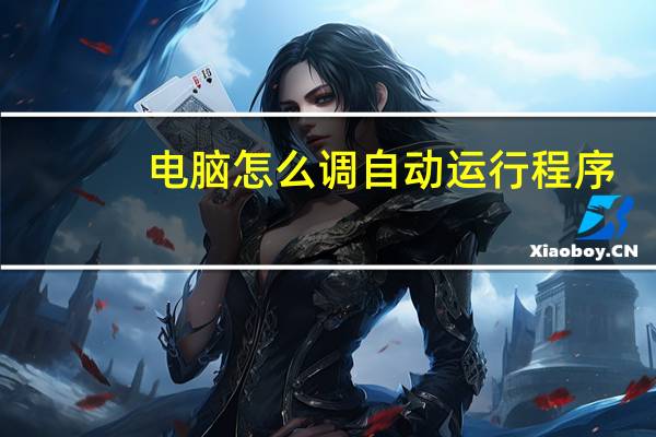 电脑怎么调自动运行程序
