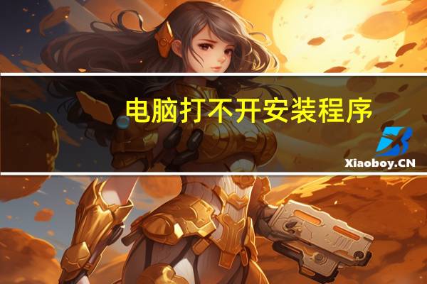 电脑打不开安装程序