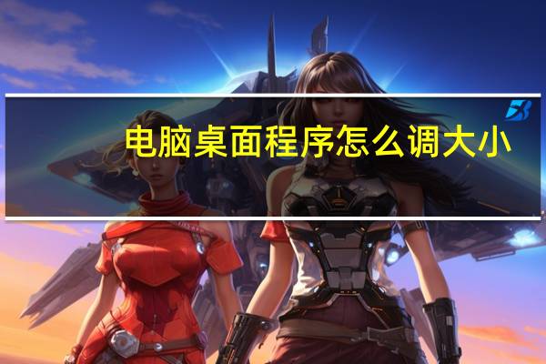 电脑桌面程序怎么调大小
