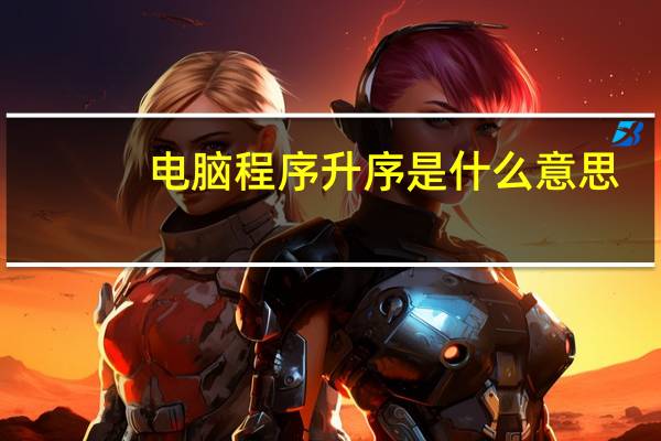 电脑程序升序是什么意思