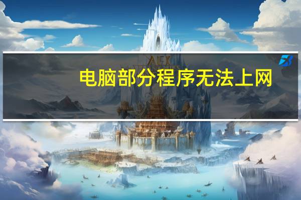 电脑部分程序无法上网
