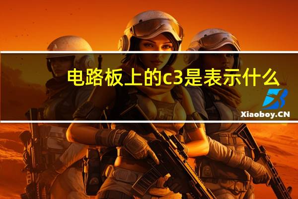电路板上的c3是表示什么