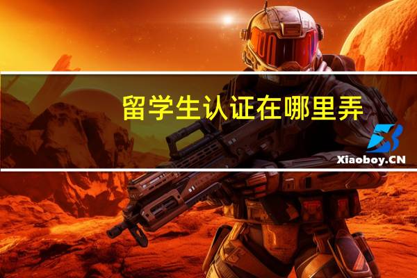 留学生认证在哪里弄