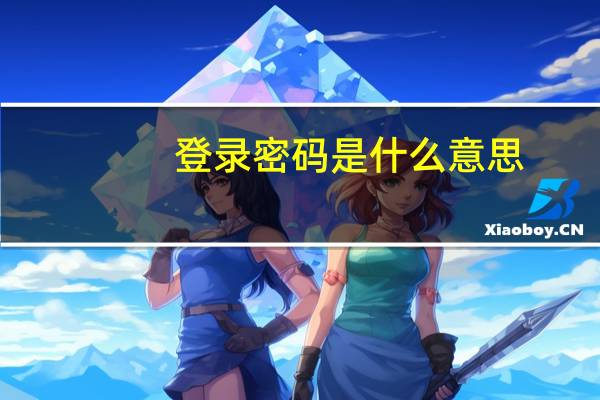 登录密码是什么意思