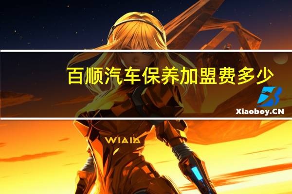 百顺汽车保养加盟费多少