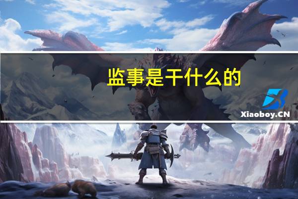 监事是干什么的