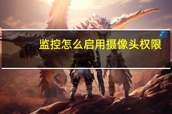 监控怎么启用摄像头权限