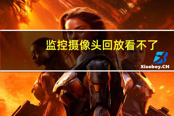 监控摄像头回放看不了
