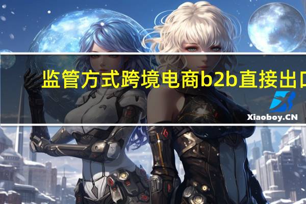 监管方式跨境电商b2b直接出口
