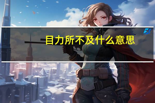 目力所不及什么意思