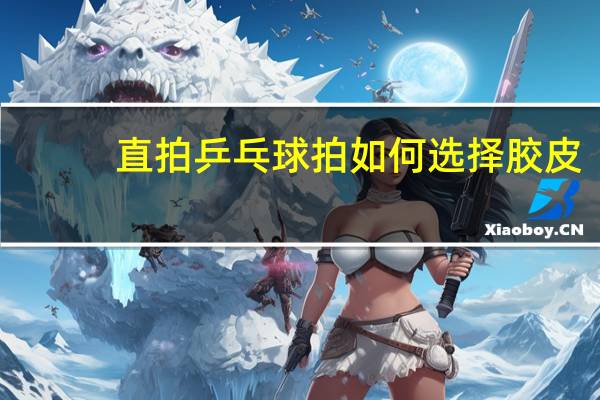 直拍乒乓球拍如何选择胶皮