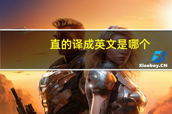 直的译成英文是哪个