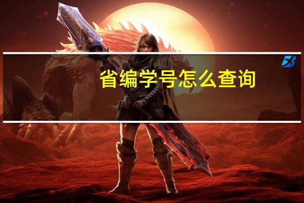 省编学号怎么查询