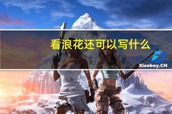 看浪花还可以写什么