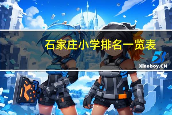石家庄小学排名一览表