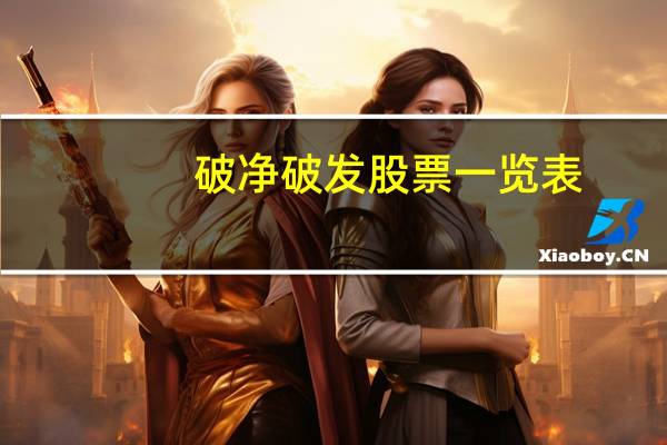 破净破发股票一览表